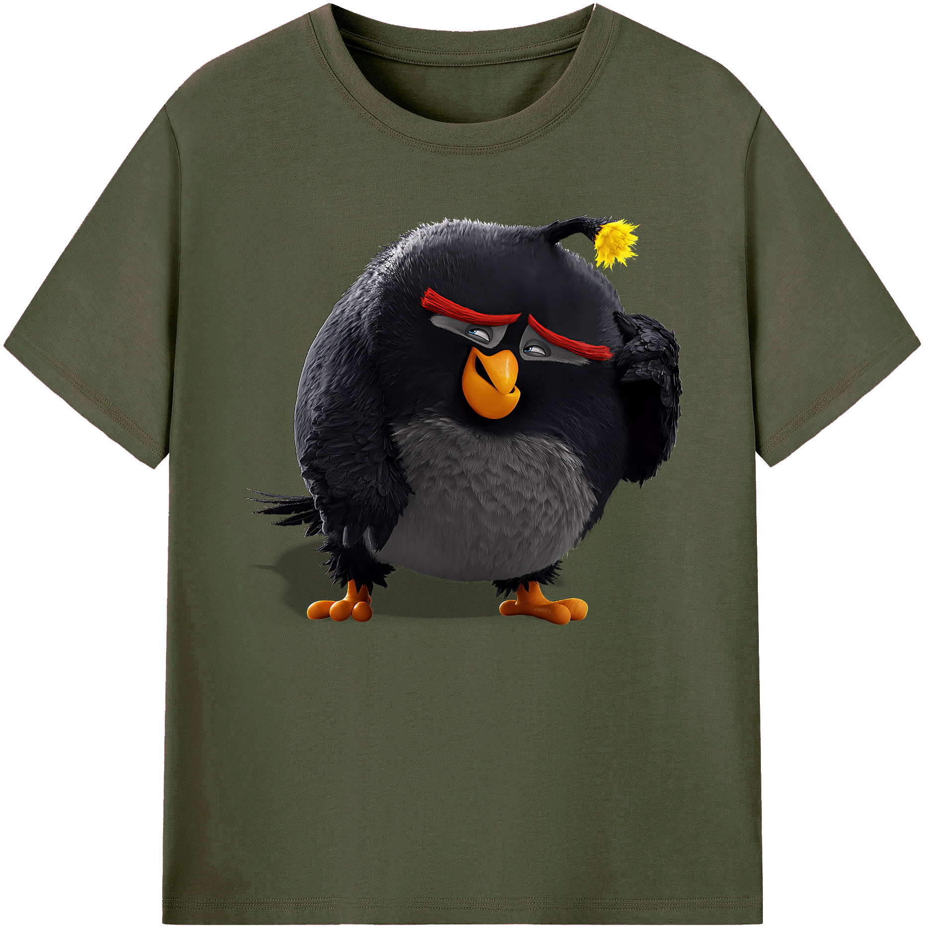（画像用） Angry Birds アングリーバード 綿100％ メンズ半袖Tシャツ｜肌触りやわらか＆通気性